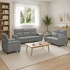 Sofa Sofos komplektas 3 vnt. Šviesiai pilka Audinys