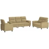 Sofa Sofos komplektas 3 vnt. Šviesiai rudas Audinys