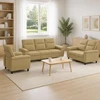 Sofa Sofos komplektas 3 vnt. Šviesiai rudas Audinys