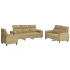 Sofa Sofos komplektas 3 vnt. Šviesiai rudas Audinys