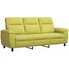 Sofa Sofos komplektas 3 vnt. Šviesiai žalia Audinys