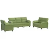 Sofa Sofos komplektas 3 vnt. Šviesiai žalia Aksomas
