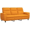 Sofa Sofos komplektas 3 vnt. Tamsiai geltona Audinys