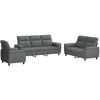 Sofa Sofos komplektas 3 vnt. Tamsiai pilka Audinys