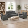 Sofa Sofos komplektas 3 vnt. Tamsiai pilka Audinys