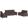Sofa Sofos komplektas 3 vnt. Tamsiai rudas Audinys