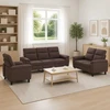 Sofa Sofos komplektas 3 vnt. Tamsiai rudas Audinys