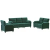 Sofa Sofos komplektas 3 vnt. Tamsiai žalia Aksomas