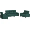 Sofa Sofos komplektas 3 vnt. Tamsiai žalia Audinys