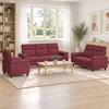 Sofa Sofos komplektas 3 vnt. Vyno raudona Audinys