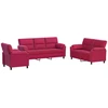 Sofa Sofos komplektas 3 vnt. Vyno raudona Aksomas