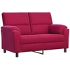 Sofa Sofos komplektas 3 vnt. Vyno raudona Aksomas