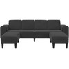 Svetainės sofa 3 pcs Juoda 250 x 188 x 76 cm
