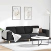 Svetainės sofa Juoda 250 x 77 x 76 cm Poliesteris