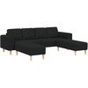 Svetainės sofa 3 pcs Juoda Poliesteris