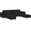 Svetainės sofa 3 pcs Juoda Poliesteris