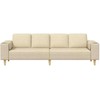 Svetainės sofa Kreminė 250 x 77 x 76 cm Poliesteris