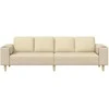 Svetainės sofa Kreminė 250 x 77 x 76 cm Poliesteris