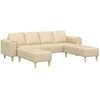 Svetainės sofa 3 pcs Kreminė Poliesteris