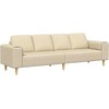 Svetainės sofa Kreminė 250 x 77 x 76 cm Poliesteris