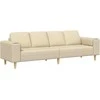 Svetainės sofa Kreminė 250 x 77 x 76 cm Poliesteris