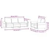 Sofa Sofos komplektas su pagalvėlėmis, 2 dalių, mėlynas, aksomas