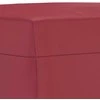 Sofa Sofos komplektas su pagalvėlėmis, 3 dalių, vyno, dirbtinė oda