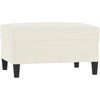Sofa Sofos komplektas su pagalvėlėmis, 4 dalių, kreminis, aksomas