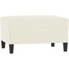 Sofa Sofos komplektas su pagalvėlėmis, 4 dalių, kreminis, aksomas