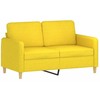 Sofa Sofos komplektas su pagalvėmis, 2 dalių, geltonas, audinys
