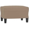Sofa Sofos komplektas su pagalvėmis, 3 dalių, kapučino, dirbtinė oda