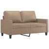 Sofa Sofos komplektas su pagalvėmis, 3 dalių, kapučino, dirbtinė oda