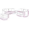 Sofa Sofos komplektas su pagalvėmis, 3 dalių, kapučino, dirbtinė oda