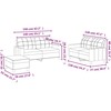 Sofa Sofos komplektas su pagalvėmis, 3 dalių, kapučino, dirbtinė oda