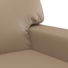 Sofa Sofos komplektas su pagalvėmis, 3 dalių, kapučino, dirbtinė oda