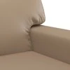 Sofa Sofos komplektas su pagalvėmis, 3 dalių, kapučino, dirbtinė oda
