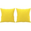 Sofa Sofos komplektas su pagalvėmis, 3 dalių, geltonas, audinys