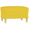 Sofa Sofos komplektas su pagalvėmis, 3 dalių, geltonas, audinys
