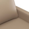 Sofa Sofos komplektas su pagalvėmis, 3 dalių, kapučino, dirbtinė oda
