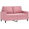 Sofa Sofos komplektas su pagalvėmis, 4 dalių, rožinis, aksomas