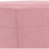 Sofa Sofos komplektas su pagalvėmis, 4 dalių, rožinis, aksomas