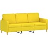 Sofa Sofos komplektas su pagalvėmis, 4 dalių, geltonas, audinys