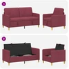 Sofa Sofos komplektas su saugojimu 2 pcs Vyno raudona Poliesteris