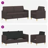 Sofa Sofos komplektas su saugojimu 2 pcs Tamsiai rudas Poliesteris