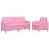 Sofa Sofos komplektas su saugojimu 2 pcs Rožinė Poliesteris