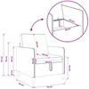 Sofa Sofos komplektas su saugojimu 2 pcs Balta Poliesteris