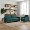 Sofa Sofos komplektas su saugojimu 2 pcs Tamsiai žalia Poliesteris