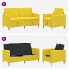 Sofa Sofos komplektas su saugojimu 2 pcs Šviesi geltona Poliesteris