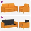 Sofa Sofos komplektas su saugojimu 2 pcs Tamsiai geltona Poliesteris