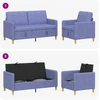 Sofa Sofos komplektas su saugojimu 2 pcs Džinsinės mėlynos